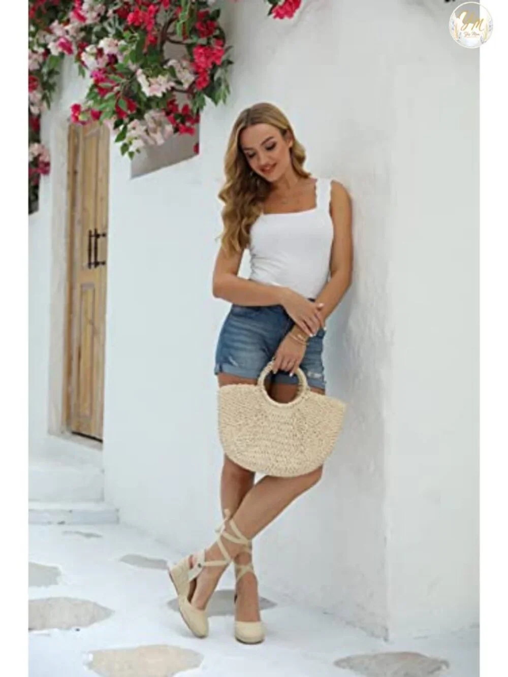 Women's Lace Up Espadrille Wedge Sandals Platform Closed Toe Slingback Heels